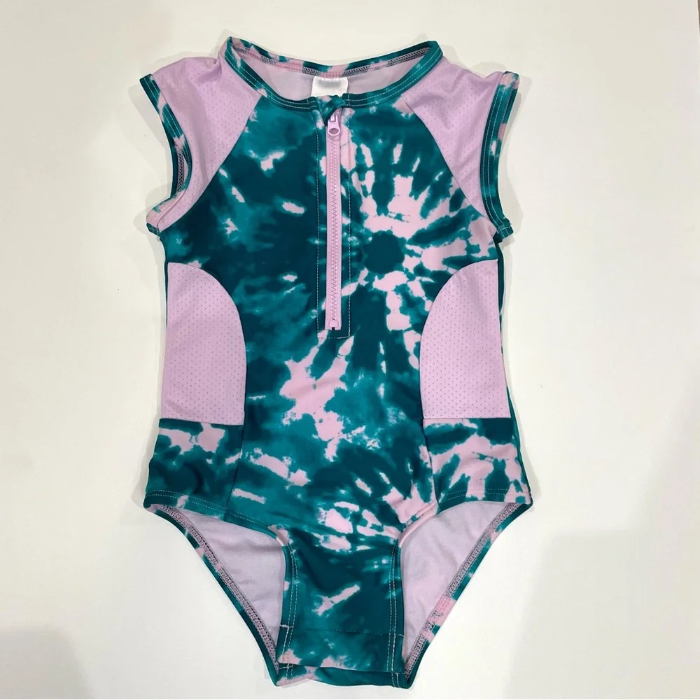 Cat & Jack Toddler Girls' One-Piece Swimsuit (3T) - Tie-Dye, Excellent Condition